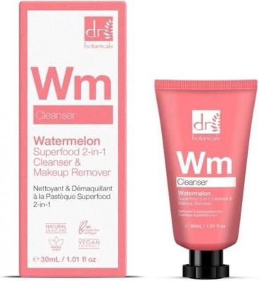 DR BOTANICALS Nettoyant d&eacute;maquillant superfood botanicals 2 en 1 past&egrave;que (100 ml)