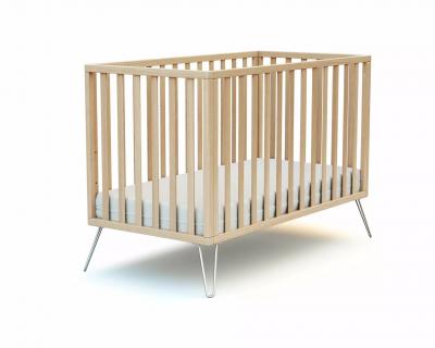 GENERIQUE Jurababy - Lit b&eacute;b&eacute; 60x120 Only Scandicraft H&ecirc;tre et Acier