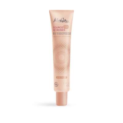 MELVITA B&eacute;b&eacute; Cr&egrave;me Source E Roses 6en1 Soin Perfecteur Dor&eacute; Bio  - Le Tube De 40ml