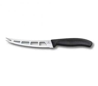 VICTORINOX Couteau &Agrave; Fromage &Agrave; P&acirc;te Molle Et &Agrave; Beurre Swiss Classic Noir, 13 Cm