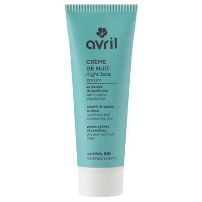 AVRIL Cr&egrave;me de nuit peaux s&egrave;ches et sensibles certifi&eacute;e BIO,  (50 ml)