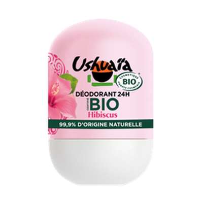 USHUAIA D&eacute;odorant Bio 24h Hibiscus Burkina Faso  - Le Roll-on De 50ml