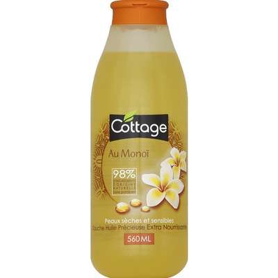 COTTAGE Gel Douche Huile Pr&eacute;cieuse Mono&iuml;  - Le Flacon De 560 Ml
