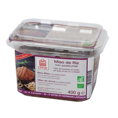 CELNAT Miso de riz non pasteuris&eacute; - blanc BIO,  (400 g)