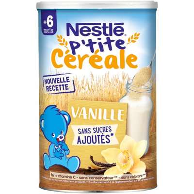  P'tite c&eacute;r&eacute;ale vanille sans sucres ajout&eacute;s - d&egrave;s 6 mois, Nestl&eacute; (400 g) 