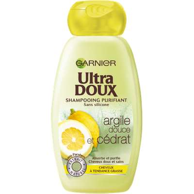 GARNIER  Ultra Doux Shampoing purifiant - A largile douce et c&eacute;drat - 250 ml 