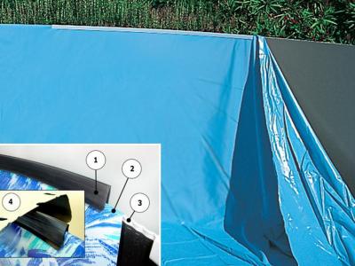TOI Liner Piscine Hors-sol  Magnum Ovale 915 X 457 X 132cm Coloris Uni Bleu 