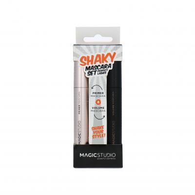 MAGIC STUDIO  Powerful Cosmetics Shaky Primer y Volume Mascara Lote 2