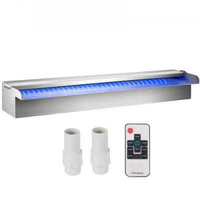 VEVOR Fontaine de la Piscine -  - Lame d'Eau pour Piscine avec LED 60cm - Contr&ocirc;le &agrave; Distance