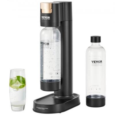VEVOR  Machine &agrave; eau gazeuse, machine &agrave; eau p&eacute;tillante et soda pour gaz&eacute;ification domestique avec 2 bouteilles PET de 1 L sans BPA, compatible avec le cylindre de CO2 60 L