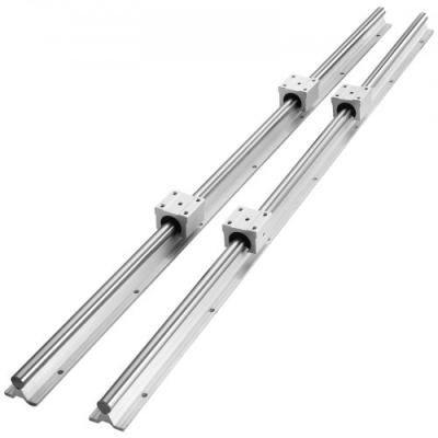 VEVOR Rails Lin&eacute;aires -  - 2PCS Rail de Guidage Lin&eacute;aire SBR16 1000 mm 4PCS Bloc de Roulement SBR16UU
