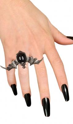 WIDMANN Bague gothique chauve-souris adulte Halloween taille unique