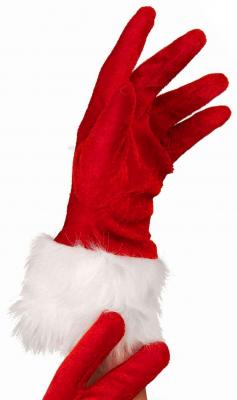 PL RH SMITH & SONS WIGMAKERS LTD TRADING AS SMIFFY S, Gants Miss Santa Velours Et Fourrure - Rouge