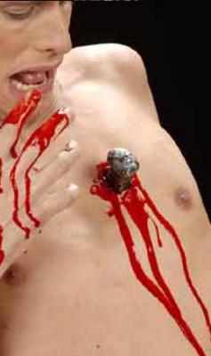 WIDMANN Proth&egrave;se pieu dans le torse  - Halloween horreur - Rouge