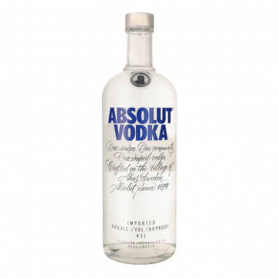 ABSOLUT  VODKA Original Vodka Su&eacute;doise - 40%, 450cl
