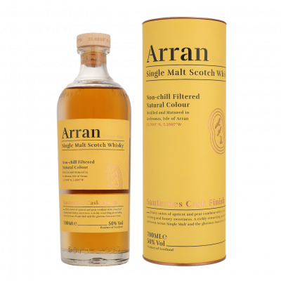ARRAN Whisky d'  Single Malt SAUTERNES CASK FINISH 50% Vol. 0,7l en bo&icirc;te cadeau