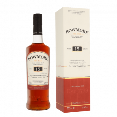 BOWMORE  - 15 Ans - Sherry Cask Finish - Single Malt - Scotch Whisky - 43% - 70 Cl - Etui