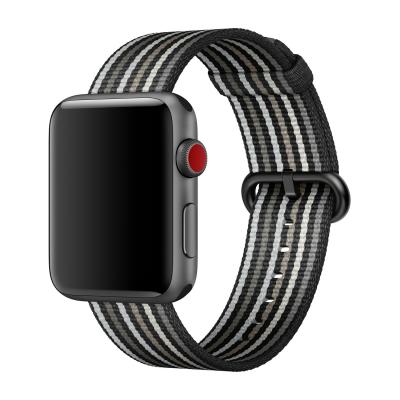 APPLE  Bracelet en Nylon tiss&eacute;  Watch 38mm / 40mm / 41mm - Black Stripe 