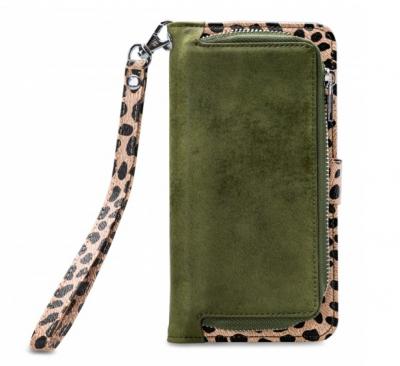 MOBILIZE  2en1 Gelly Wallet Zipper &Eacute;tui iPhone 11 Pro Max Noir / L&eacute;opard