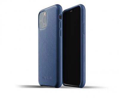 MUJJO  - Coque iPhone 11 Pro de protection - en cuir - Bleue 