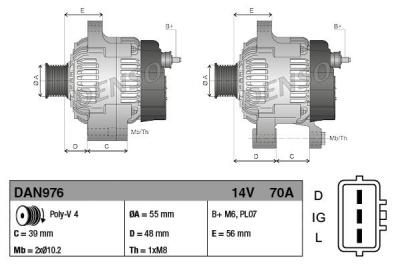DENSO Alternateur  DAN976