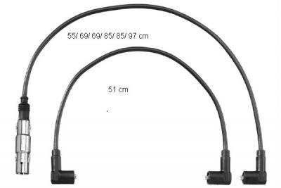 BERU Cable d'allumage BorgWarner () ZEF298 (X1)