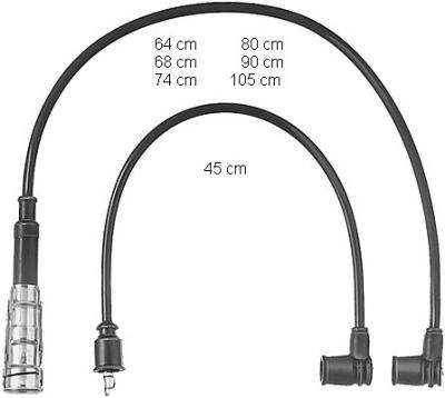 BERU Kit de c&acirc;bles dallumage ZEF437 