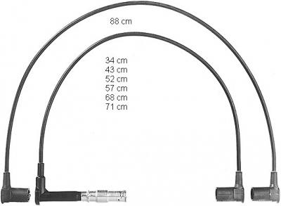 BERU Kit de c&acirc;bles dallumage ZEF597 