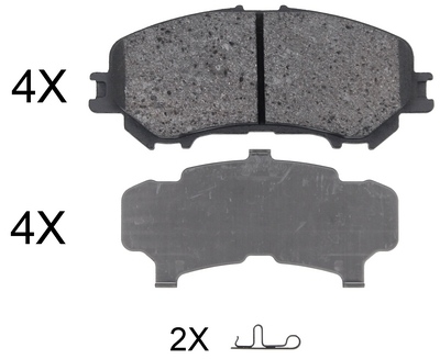 ABS Jeu de 4 plaquettes de frein A.B.S. ALL BRAKE SYSTEMS BV. 35045