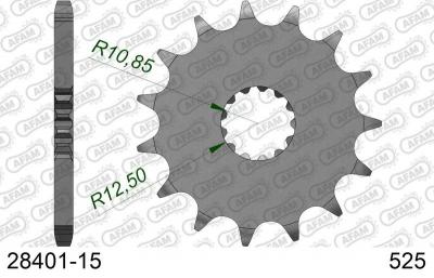 AFAM Pignon 15 dents acier standard pas 525 type 28401 Cagiva 650 V-Raptor