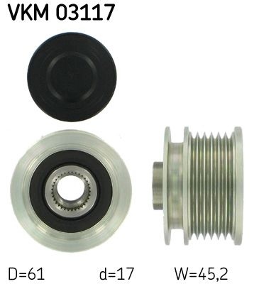 SKF Poulie roue libre, alternateur  VKM 03117