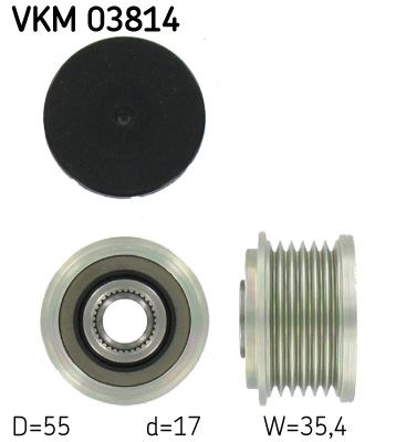 SKF  Poulie (alternateur) VKM 03814 MERCEDES-BENZ CLASSE C