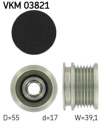SKF Poulie roue libre, alternateur  VKM 03821