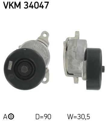 SKF Poulie-tendeur courroie trap&eacute;zo&iuml;dale &agrave; nervures VKM 34047 
