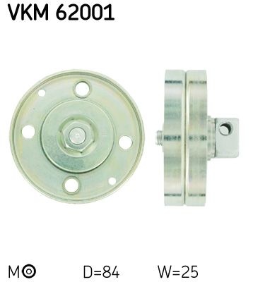 SKF Poulie-tendeur courroie trap&eacute;zo&iuml;dale &agrave; nervures VKM 62001 