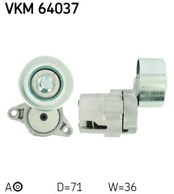 SKF Poulie-tendeur courroie trap&eacute;zo&iuml;dale &agrave; nervures VKM 64037 