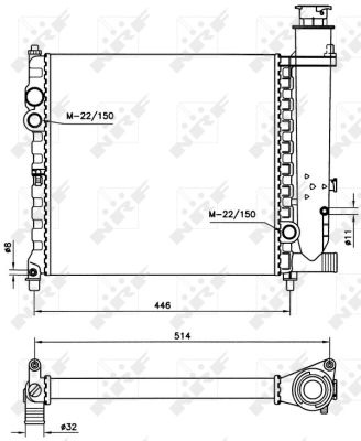 NRF  58714 Radiateur, refroidissement du moteur