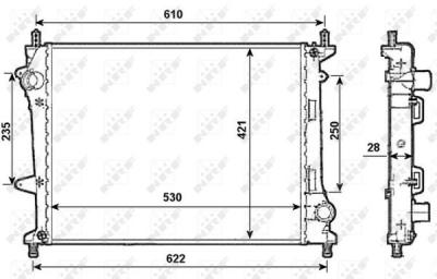 NRF  53987 Radiateur, refroidissement du moteur
