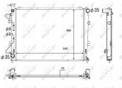 NRF Radiateur de refroidissement  58554 (X1)