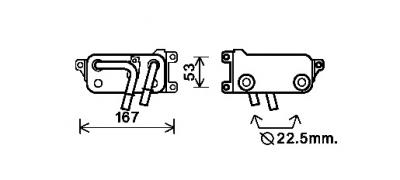 INTERNATIONAL RADIATORS PLUS VAN WEZEL Radiateur d'huile de boite de vitesse automatique 06003401