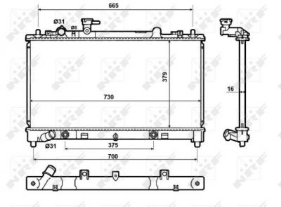 NRF Radiateur de refroidissement  50147 (X1)