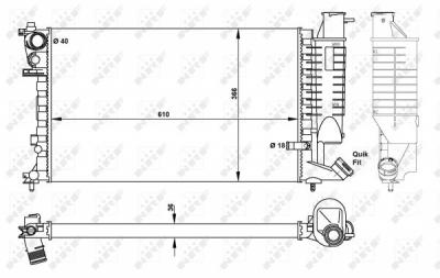 NRF  50424 Radiateur, refroidissement du moteur