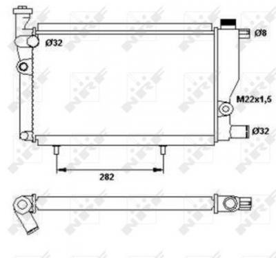 NRF  52024 Radiateur, refroidissement du moteur