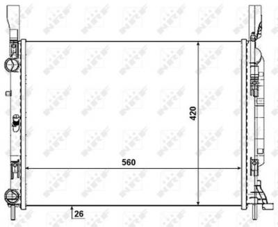 NRF  53004 Radiateur, refroidissement du moteur