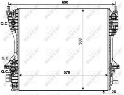 NRF  53012 Radiateur, refroidissement du moteur