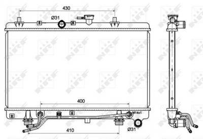 NRF  53119 Radiateur, refroidissement du moteur
