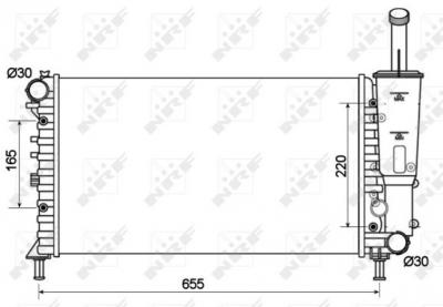 NRF  53124 Radiateur, refroidissement du moteur