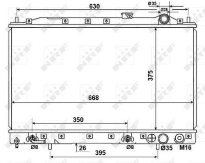 NRF  53274 Radiateur, refroidissement du moteur