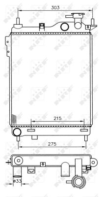 NRF  53359 Radiateur, refroidissement du moteur