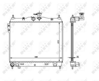 NRF  53361 Radiateur, refroidissement du moteur